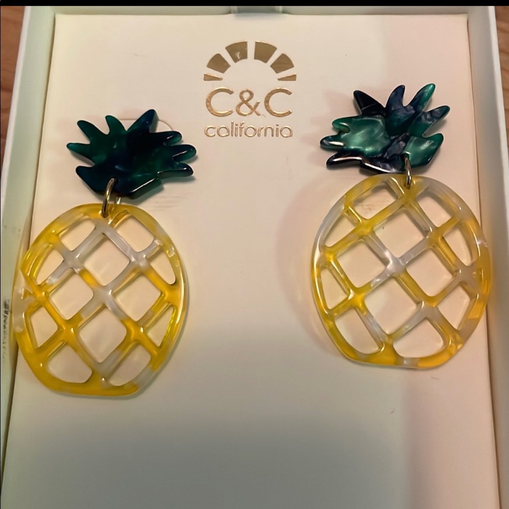 C&C California pineapple earrings